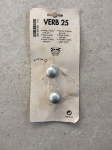 Matt grey knobs/handles x 2 Vintage Ikea