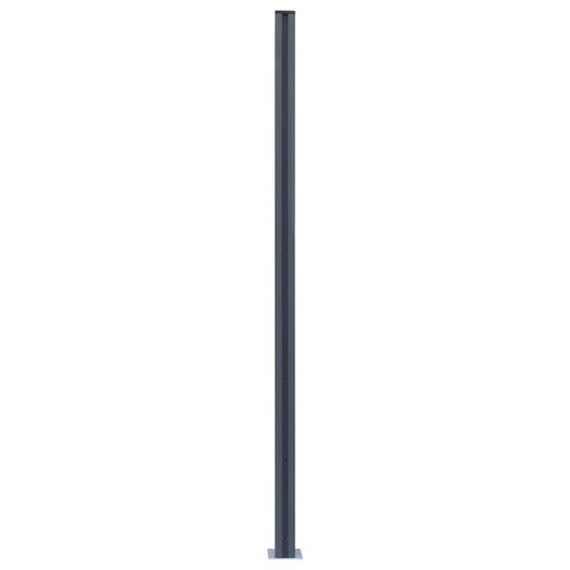 Fence Posts 2 pcs Dark Grey 185 cm Aluminium