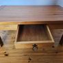 Rustic Solid Wood Coffee Table with Storage Drawer Image 3