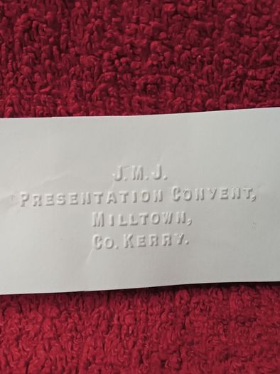 Vintage Hand Press / Embosser / 1930s  /  J.M.J (Jesus, Mary, and Joseph) Presentation Convent in Milltown, County Kerry