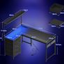 L Shaped Gaming Desk with Drawers  Shelf, 110 by 80 cm Reversible Corner Computer Desk with LED Lights & Power Outlets, Gaming Table with Hook, Carbon Fiber Black Image 5