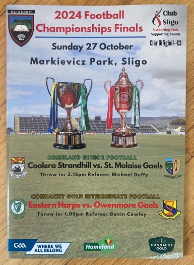 2024 Coolera-Strandhill v St Molaise Gaels - GAA Sligo Senior Football Club Final Programme