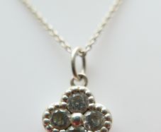 Vintage 925 Sterling Silver Pendant Necklace length 18" - 4g