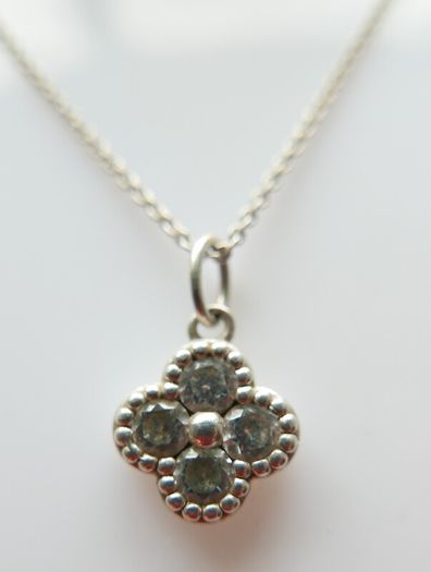 Vintage 925 Sterling Silver Pendant Necklace length 18" - 4g
