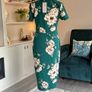 Brand-New Green Floral Dress with Short Sleeves Size Medium UK 10 / EU 38 Image 8