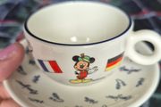 Vintage Disneyland Paris Mickey Mouse Porcelain Cup &amp; Saucer