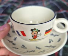 Vintage Disneyland Paris Mickey Mouse Porcelain Cup & Saucer