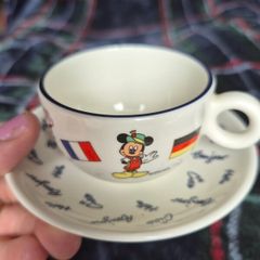 Vintage Disneyland Paris Mickey Mouse Porcelain Cup & Saucer