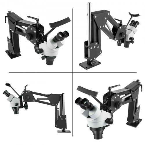 Micro Inlaid Mirror Multi-directional Micro-setting Microscope 76mm Lens Spring Bracket Jewelry Tools 7X-4.5X