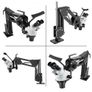Micro Inlaid Mirror Multi-directional Micro-setting Microscope 76mm Lens Spring Bracket Jewelry Tools 7X-4.5X Image 2