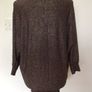 Wallis Ladies Black and Gold Sparkle dolman sleeve jumper size L includes Post Image 3