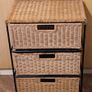 x2 Set of Wicker 3 Tier Drawers Image 2