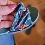 Saint Tropez Havaianas Flip Flops in Blue Floral Print Image 4