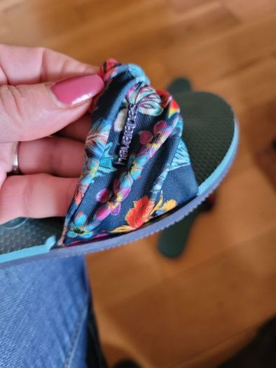 Saint Tropez Havaianas Flip Flops in Blue Floral Print