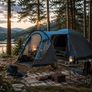 5 Person Dome Tent Living Room Side Entrance Window Headroom 5000 mm Blue Grey Image 6