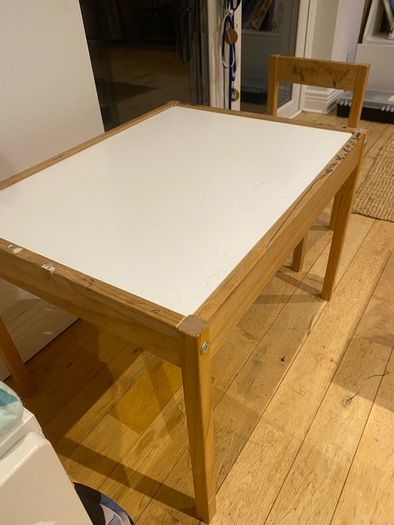 Childrens table and chair