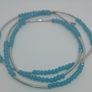 Chrysalis Integrity Aqua Stretch Beaded Bracelet Or Can Be Worn As A Necklace CAN POST Image 2