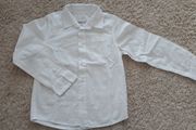 Boy 6-7Y Long Sleeve White Cotton Shirt