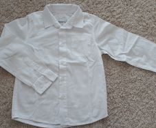 Boy 6-7Y Long Sleeve White Cotton Shirt
