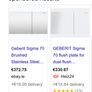 Geberit Sigma 70 duel flush plate white glass Image 2