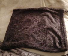 Grey Teddy fleece drawstring bag