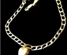Vintage 9ct & 14ct Heart Charm Bracelet