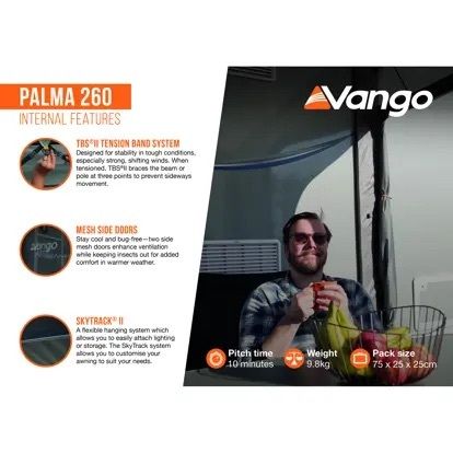Vango Palma Air 270 Or 330 Caravan Awnings 2026