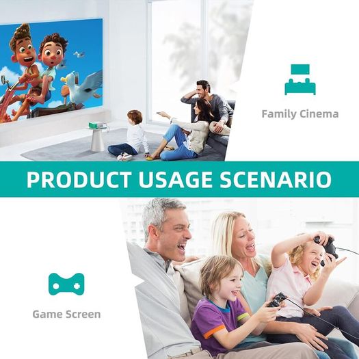 300Plus Portable WiFi Projector for Home and Outdoor