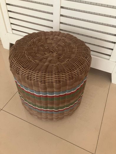Woven Wicker Stool