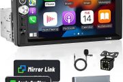 Single Din Car Stereo with CarPlay and Android Auto 7" HD Touch Screen Car Radio Bluetooth with Mirror Link (FREE SHIPPING)