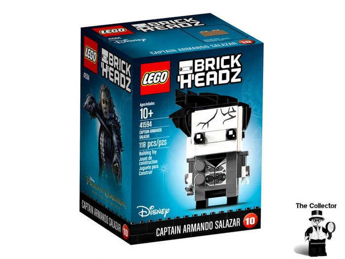 LEGO 41594 Captain Armando Salazar BrickHeadz Series 1 Retired Brand New in Factory Sealed Box Number 10
