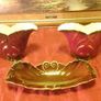 Vintage Carlton Ware Rouge Royale 3 Piece Collection Made In England Image 2