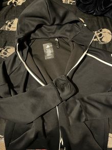 Adidas Sportswear Mens ZNE Full Zip Hoodie Black Top jacket size xl
