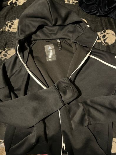 Adidas Sportswear Mens ZNE Full Zip Hoodie Black Top jacket size xxl