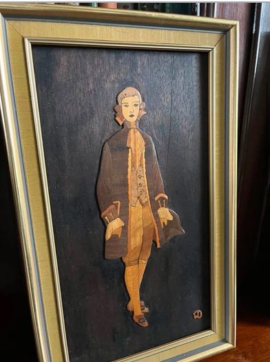 Pair Of Italian Marquetry Plaques