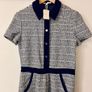 Maje Paris Boucle Tweed Jumpsuit Size 36 UK 8 Brand New Black White Image 2