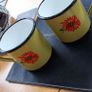 Two Beautiful Bassano Due Leoni Enameled Metal Vintage Mugs Image 10