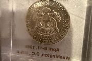 coin Kennedy half dollar 1969 part silver