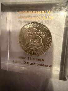 coin Kennedy half dollar 1969 part silver