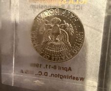 coin Kennedy half dollar 1969 part silver