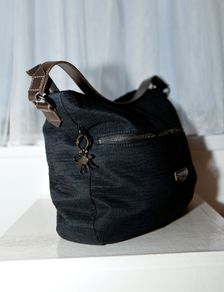 Kipling Black Shoulder Bag with Kipling Monkey