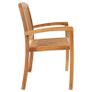 2-Seater Stacking Garden Bench 128.5 cm Solid Teak Wood Image 3