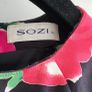 SOZI Garden Party floral on black dress Sz L (Fit 10-12 UK) - Rrp 199 (New) Image 3