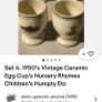 2. 1950's Vintage Ceramic Egg Cups Image 4