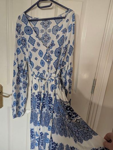 Blue & white dress