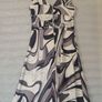 Elegant Black & White Abstract Print Dress - Size 36 (EU) Image 4