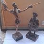 2 X Vintage Ouro Artesania Carved Figures (16") Image 2