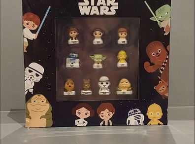 Star Wars Porcelain Mini Figure Set 10 Character Collectible Display Box