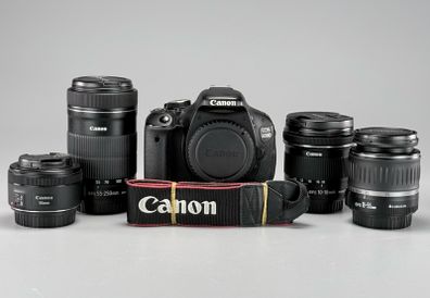 Canon 600D with 4 lenses ( shutter count 17K)