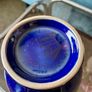 Denby Harlequin Jester Pitcher Cobalt Blue and Claret Stoneware Jug Posy Vase Image 6